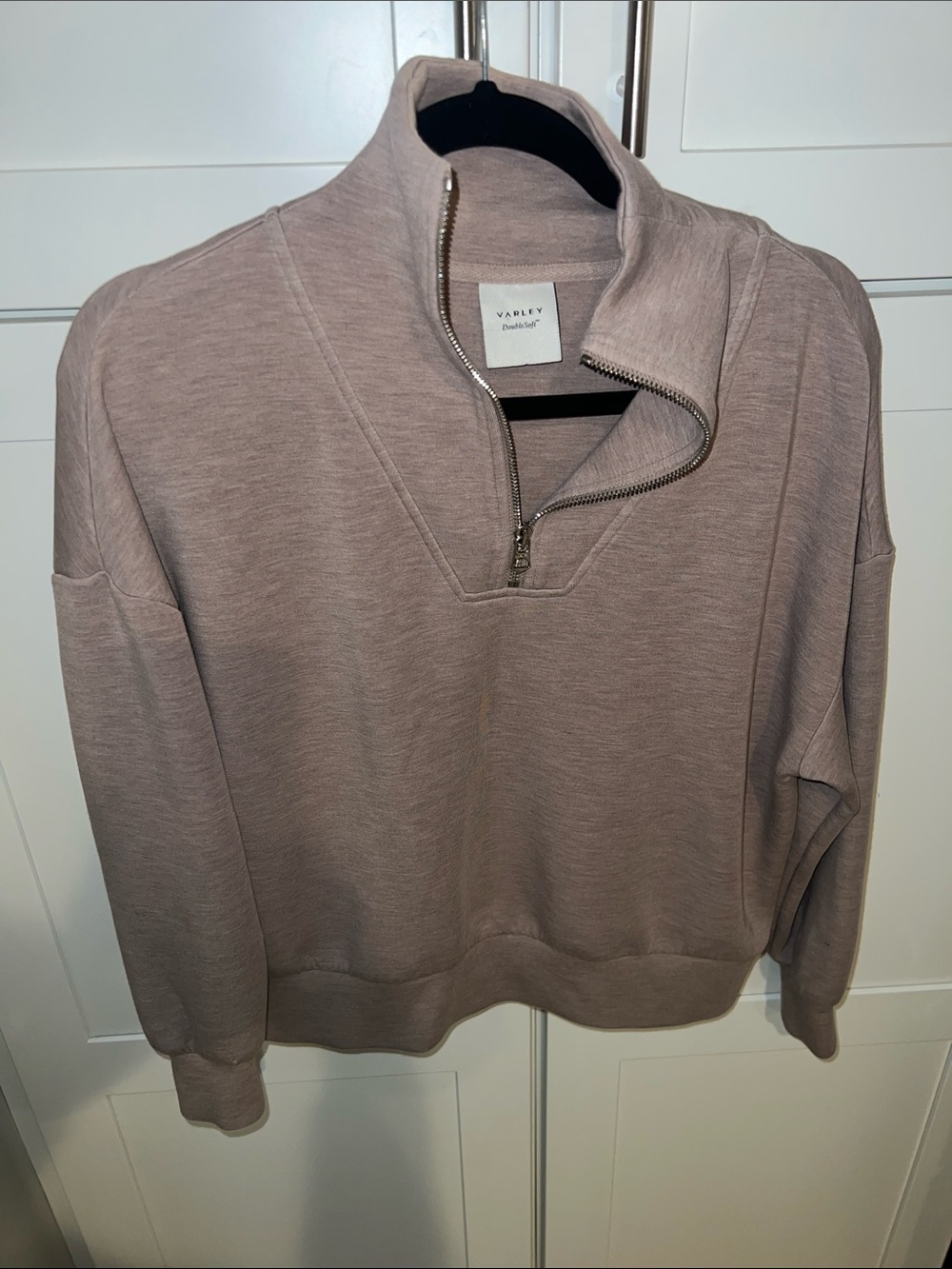 Varley Women’s Quarter-Zip Sweater in Taupe - XXS